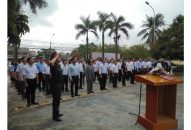 Huyện ủy An Dương: Tổ chức chào cờ Tổ quốc, hát Quốc ca, sinh hoạt dưới cờ