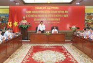 Đoàn kiểm tra của Ban Bí thư Trung ương kiểm tra việc thực hiện Nghị quyết số 18 và 19 của Trung ương làm việc tại Hải Phòng