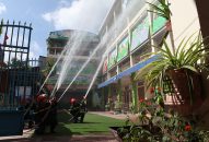 Trường mầm non Đông Hải 1 (quận Hải An) diễn tập phòng cháy chữa cháy