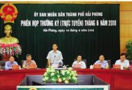 UBND thành phố họp phiên thường kỳ trực tuyến tháng 6-2018: Bảo đảm an ninh trật tự, tập trung thu ngân sách và thực hiện các dự án lớn