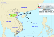 Bão số 4 suy yếu thành áp thấp nhiệt đới