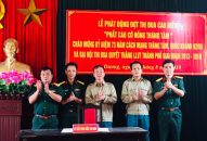 Ban CHQS huyện An Dương: Phát động thi đua cao điểm “Phất cao cờ hồng Tháng Tám”