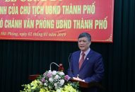Bổ nhiệm đồng chí Nguyễn Ngọc Tú giữ chức vụ Phó Chánh Văn phòng UBND thành phố