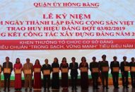 Quận ủy Hồng Bàng: Biểu dương 16 cơ sở Đảng đạt tiêu chuẩn “trong sạch, vững mạnh”