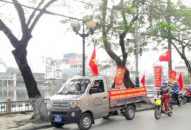 Quận Lê Chân:  Diễu hành động viên các tân binh lên đường nhập ngũ