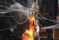 Cháy thiết bị trên cột điện