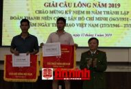 Giải cầu lông lực lượng Công an Hải Phòng năm 2019: Đội tuyển Công an quận Hồng Bàng đoạt giải nhất đồng đội nam