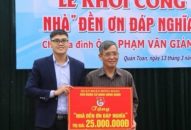 Quận đoàn Hồng Bàng: Khởi công nhà Đền ơn đáp nghĩa