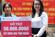 Agribank chi nhánh Bắc Hải Phòng: Ủng hộ kinh phí xây nhà Đại Đoàn Kết tặng hộ nghèo phường Minh Khai