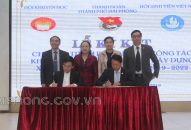 Thành đoàn Hải Phòng và Hội Khuyến học thành phố ký kết chương trình phối hợp