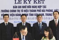 Ký kết bản ghi nhớ hữu nghị hợp tác giữa trường Chính trị Tô Hiệu thành phố với Học viện Hành chính tỉnh Vân Nam