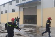 CAQ Lê Chân:  Thực tập phương án chữa cháy tại Xí nghiệp sản xuất nước An Dương