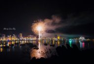 Bắn pháo hoa tại chương trình nghệ thuật “Cát Bà xanh”