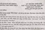 Sở GD&ĐT Hải Phòng yêu cầu rút kinh nghiệm việc đưa Khá “bảnh” vào đề thi