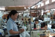 Công nhân may giật gấu vá vai