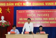 Thường trực Quận ủy Lê Chân đối thoại với đại biểu nhân dân  phường Nghĩa Xá