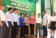 Đồng chí Nguyễn Thị Nghĩa, Phó Bí thư Thường trực Thành ủy, Trưởng Đoàn ĐBQH Hải Phòng tiếp xúc cử tri quận Ngô Quyền