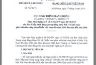 Chương trình hành động của Ban Thường vụ Thành ủy: Chiến lược phát triển bền vững kinh tế biển Việt Nam đến năm 2030, tầm nhìn đến năm 2045