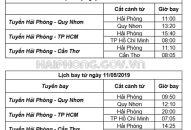 Triển khai mở 3 đường bay từ Hải Phòng đến Quy Nhơn, TP Hồ Chí Minh, Cần Thơ từ ngày 10/5/2019