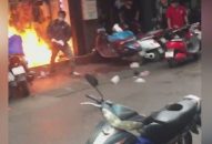 Bịt mặt đổ xăng đốt cửa hàng quần áo trị giá 500 triệu đồng của "vợ hờ" cho hả giận