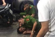 Kẻ nghi "ngáo đá" xông vào quán chém đôi vợ chồng, thượng úy cảnh sát