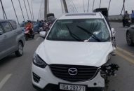 Tai nạn liên hoàn trên cầu Bính, 3 ô tô hư hỏng nặng