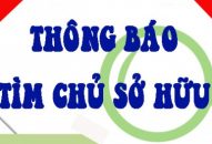 TÌM CHỦ SỞ HỮU NGÀY 16-5-2019