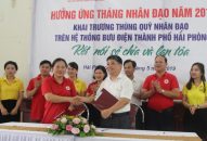 Khai trương Thùng quỹ nhân đạo tại Bưu điện thành phố