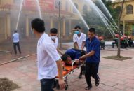 CAH Tiên Lãng diễn tập phương án chữa cháy và cứu nạn cứu hộ