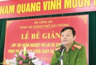 55 CBCS hoàn thành tập huấn lái xe chuyên dụng chữa cháy và CNCH