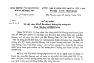 Công khai đường dây nóng của Ban chỉ đạo 389/HP