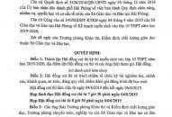 Quyết định về việc thành lập Hội đồng coi thi kỳ thi tuyển sinh vào lớp 10 THPT năm học 2019-2020