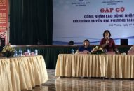 Xã Tân Tiến-huyện An Dương: Công nhân lao động gặp gỡ chính quyền địa phương