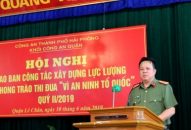 Khối Công an quận:  Giao ban công tác XDLL và phong trào thi đua “Vì ANTQ” Quý II năm 2019
