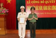 Công an thành phố: Công bố quyết định thăng cấp bậc hàm, nâng bậc lương năm 2019