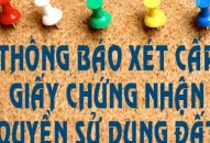 XÉT CẤP GCN QSDĐ CỦA UBND PHƯỜNG ĐẰNG LÂM