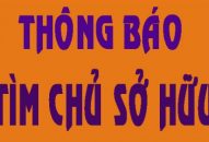 TÌM CHỦ SỞ HỮU – NGÀY 29-6-2019