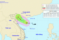 Bão số 2 cách đất liền các tỉnh Quảng Ninh, Hải Phòng khoảng 410km