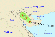 Bão số 2 Mun sắp cập bến Hải Phòng-Thanh Hoá, gây mưa lớn diện rộng