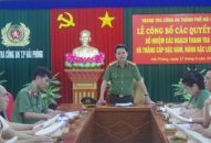 Công bố quyết định bổ nhiệm Thanh tra viên CATP; thăng cấp bậc hàm, nâng bậc lương CBCS Phòng Tham mưu và Thanh tra CATP