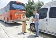 Cảnh sát giao thông sẽ tổng kiểm soát xe khách, xe container từ ngày