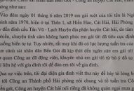 Thư cảm ơn CBCS Công an Trạm Cảnh sát bến Gót-Công an huyện Cát Hải