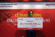 Tài xế trúng Jackpot hơn 29 tỷ đồng