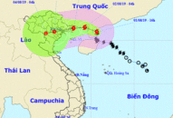 Giảm tốc độ, bão Wipha đổi hướng về Quảng Ninh, Thái Bình
