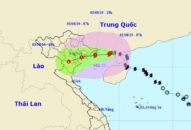 Bão giật cấp 12 cách Quảng Ninh-Hải Phòng 180 km