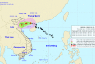 Bão số 3 sẽ đi vào đất liền các tỉnh từ Quảng Ninh đến Nam Định