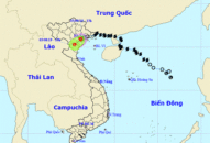 Áp thấp nhiệt đới sẽ suy yếu thành một vùng áp thấp vào tối 3/8