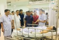 Lãnh đạo thành phố thăm hỏi các nạn nhân bị thương trong vụ sập giàn giáo tại xã Bắc Sơn, huyện An Dương