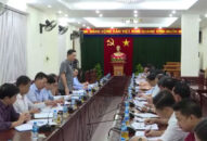 Nhóm Khảo sát của Tiểu ban Văn kiện Đại hội XVI Đảng bộ thành phố làm việc tại Quận ủy Hải An