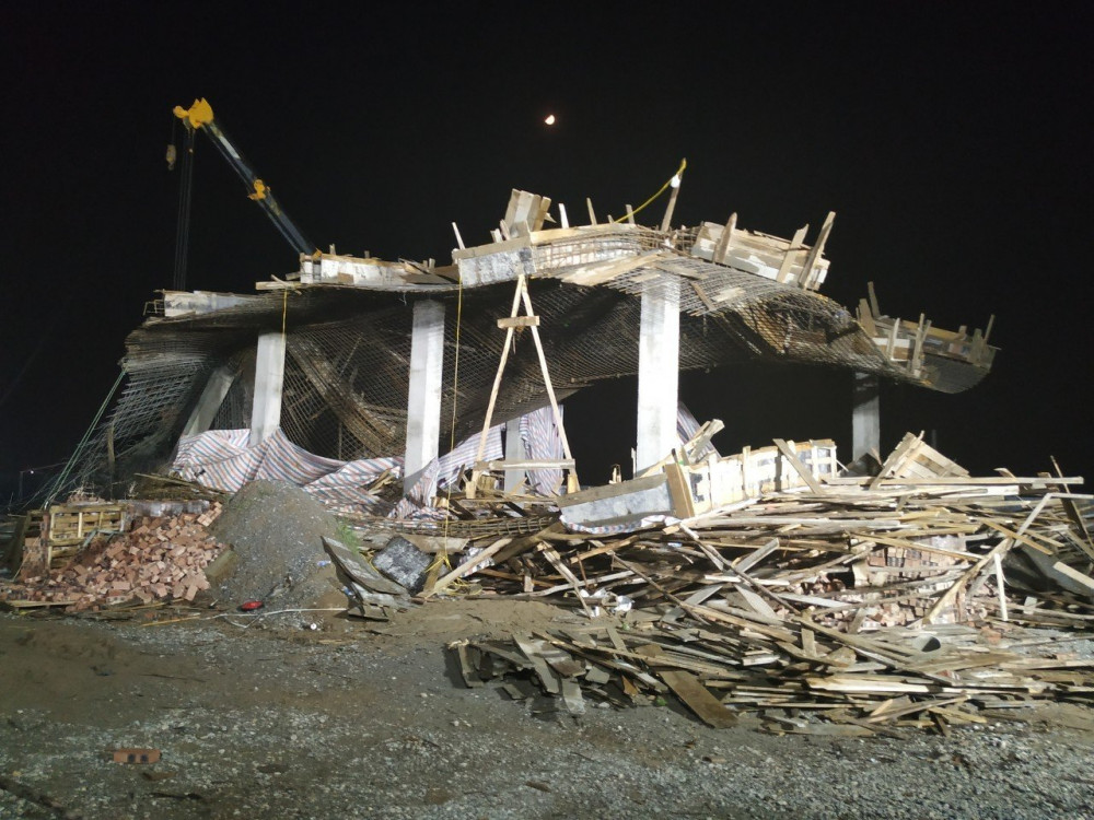 Vụ sập giàn giáo cây xăng khi thi công khiến 8 người thương vong